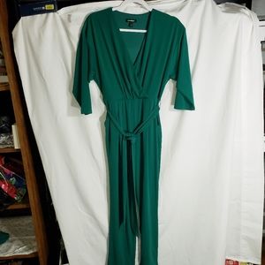 Express forrest green jumpsuit
